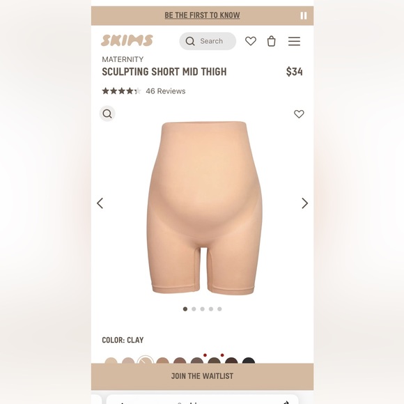 Skims maternity SCULPTING SHORT MID THIGH - Picture 1 of 4